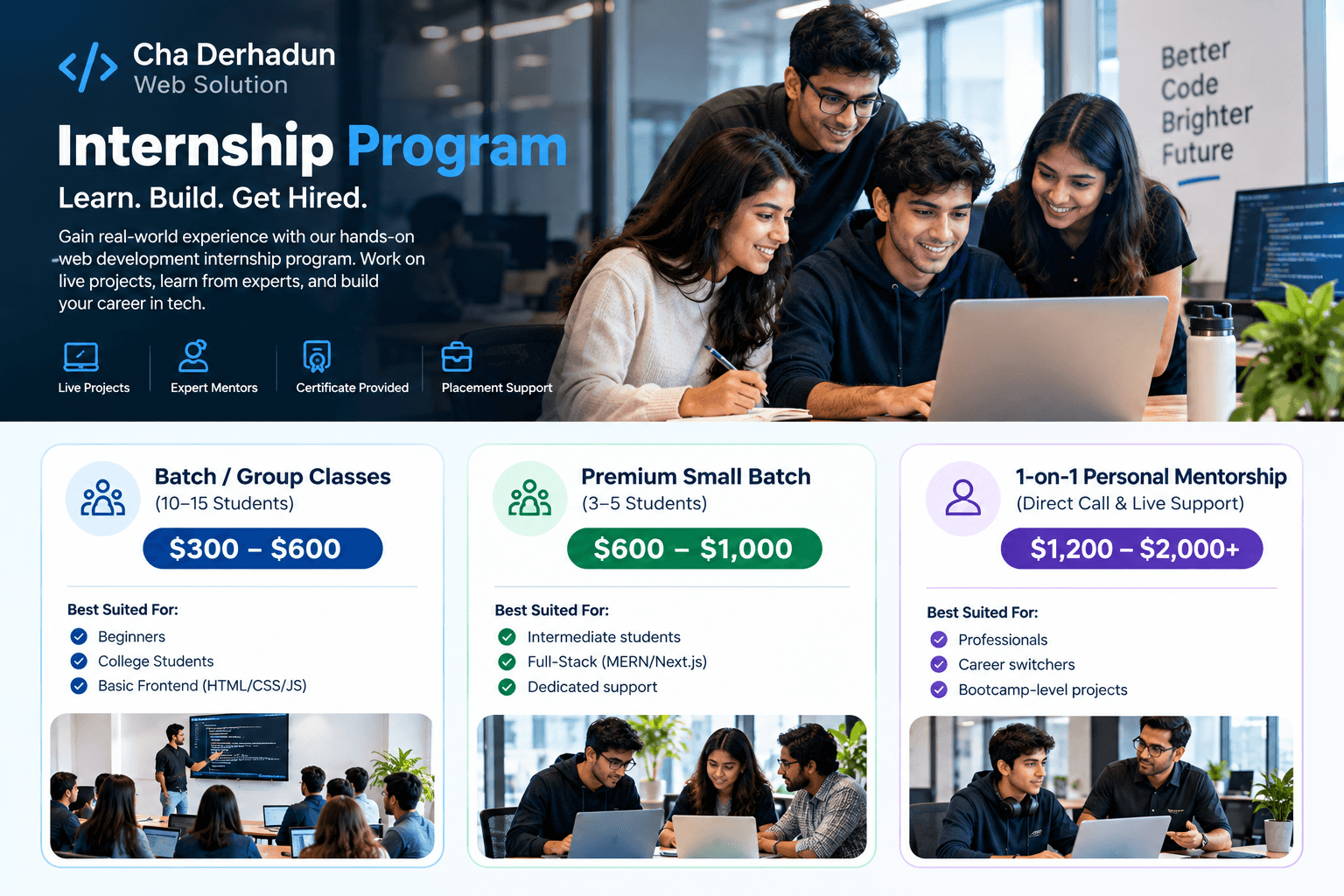 Web Development Internship in Bellevue